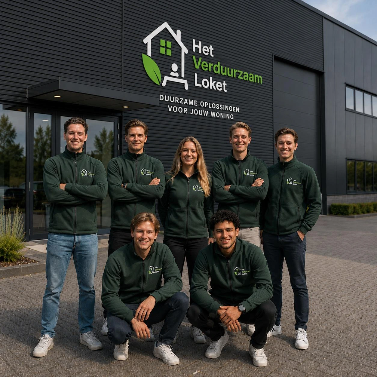 Team van Het Verduurzaam Loket voor het bedrijfspand, specialist in woningverduurzaming.