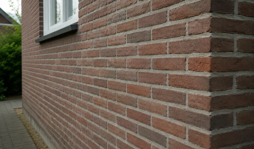 Geïsoleerde spouwmuur voor betere warmte-isolatie en lagere energiekosten.